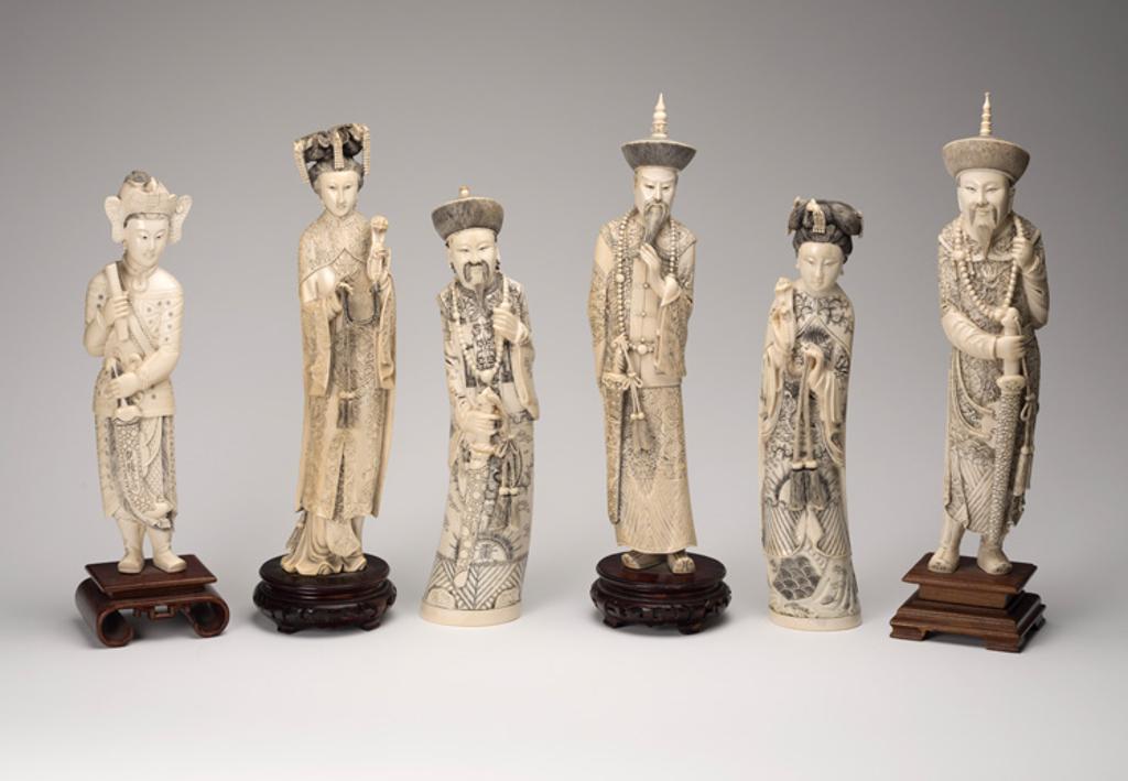 Chinese Art - Six Chinese Carved Ivory Figures, Circa 1950