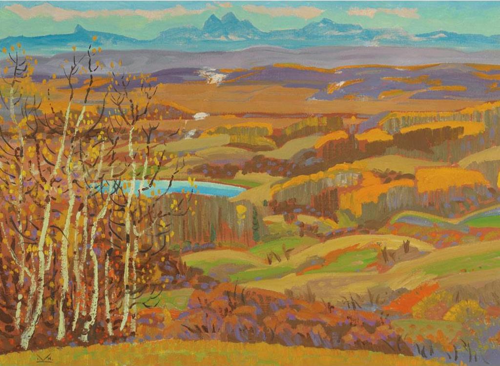 Illingworth Holey (Buck) Kerr (1905-1989) - Yellow Aspens, Foothills Near Priddis, 1971