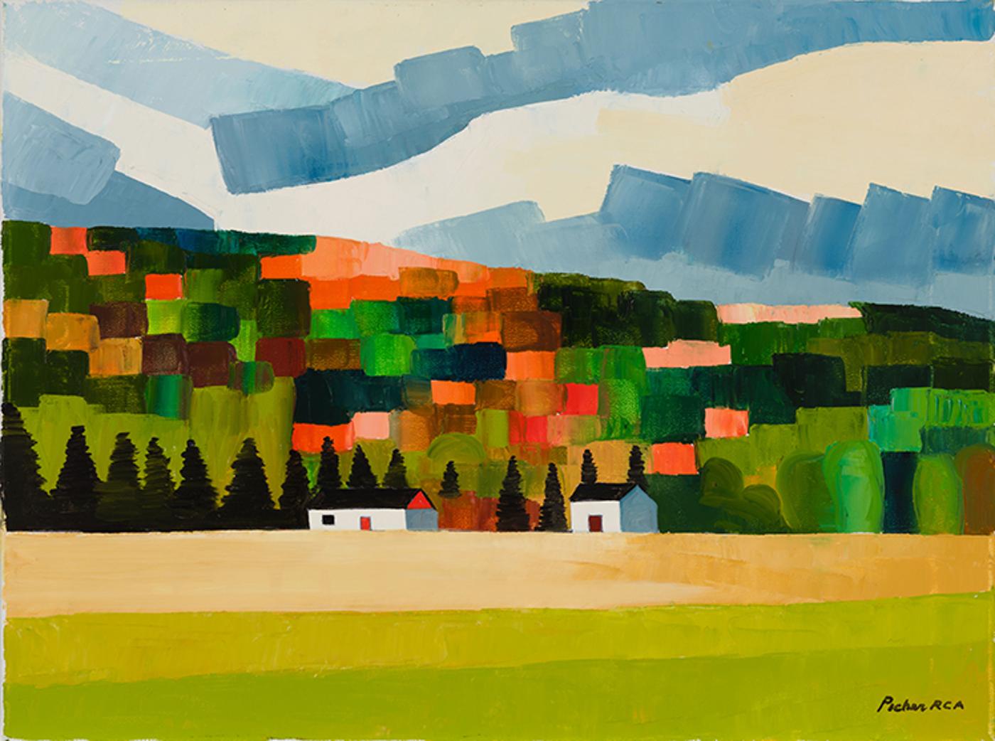 Claude Picher (1927-1998) - Montagne à l'automne