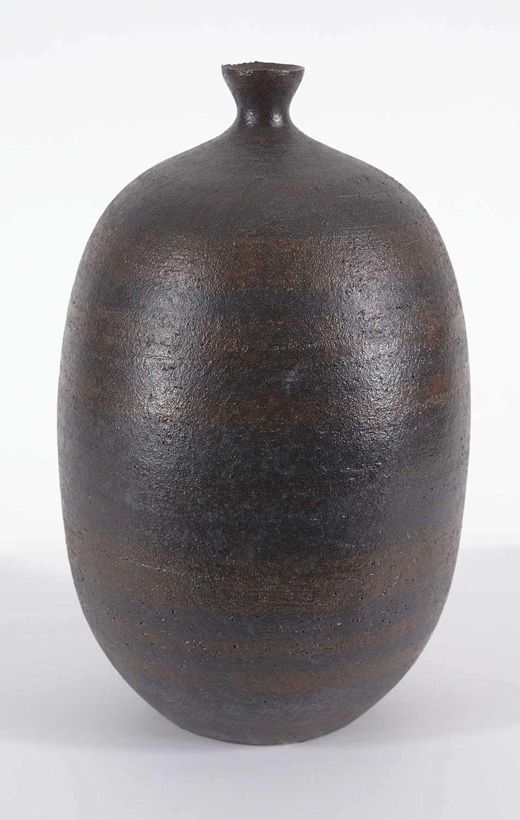 T. Hasagawa - Tall Brown Striped Vase