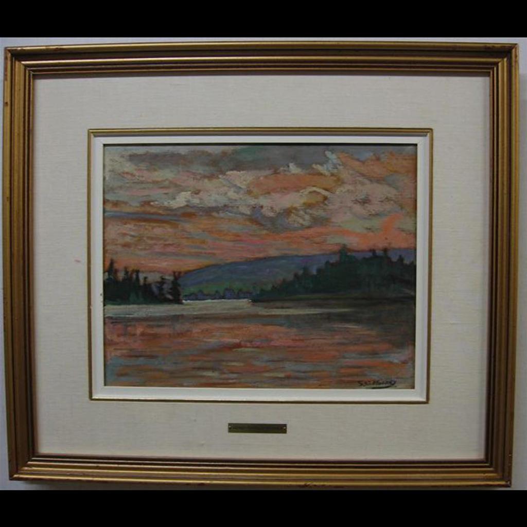Sidney Charles Mooney (1927-1992) - Sunset, Lake Of Two Rivers, Algonquin Park, Sept/87