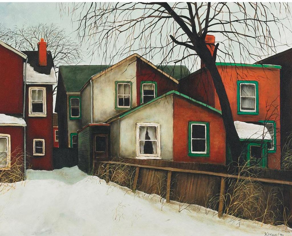 John Kasyn (1926-2008) - Backyard In Winter, Sherbourne St