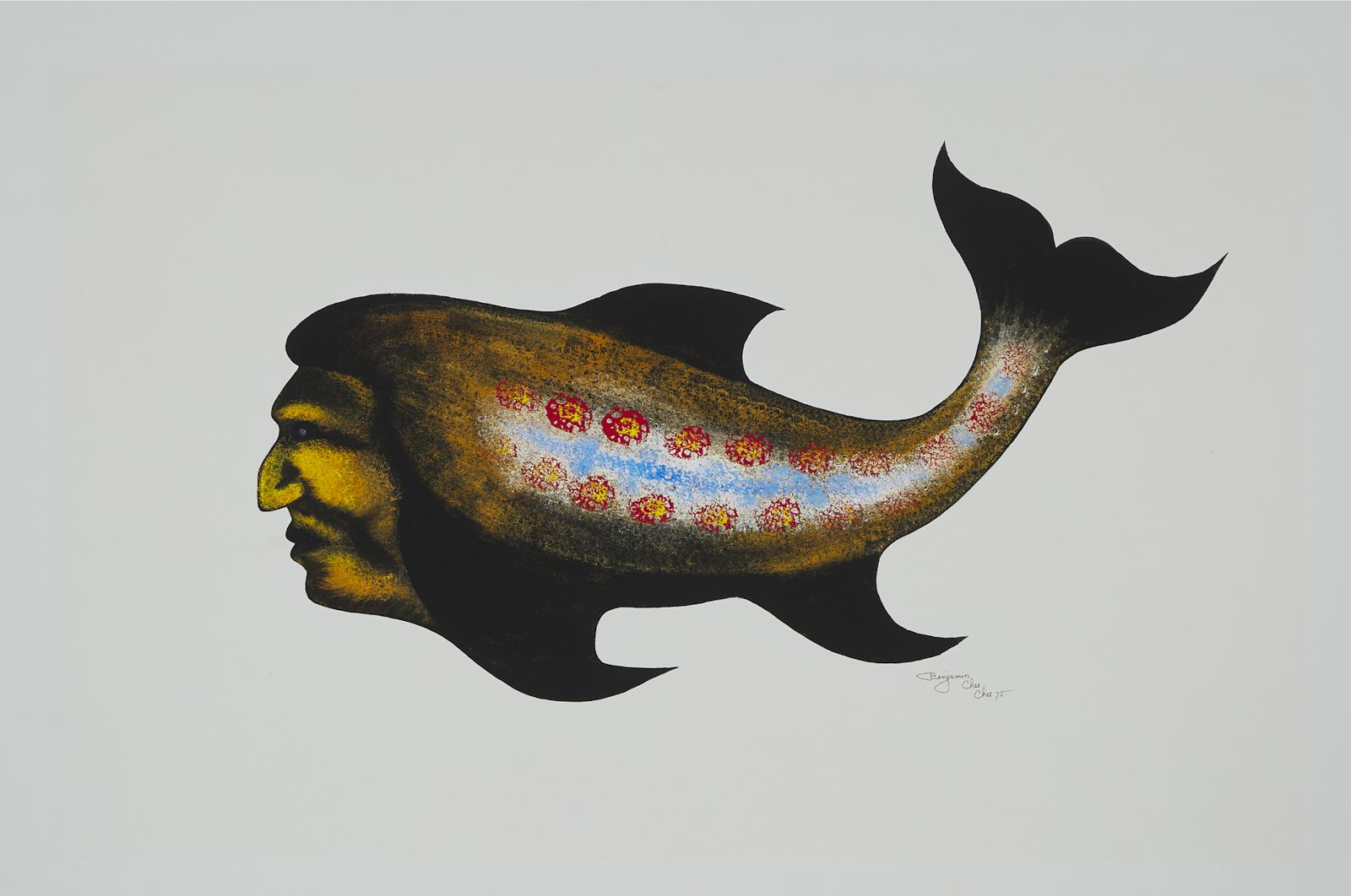 Benjamin Chee Chee (1944-1977) - Manfish (Whale)