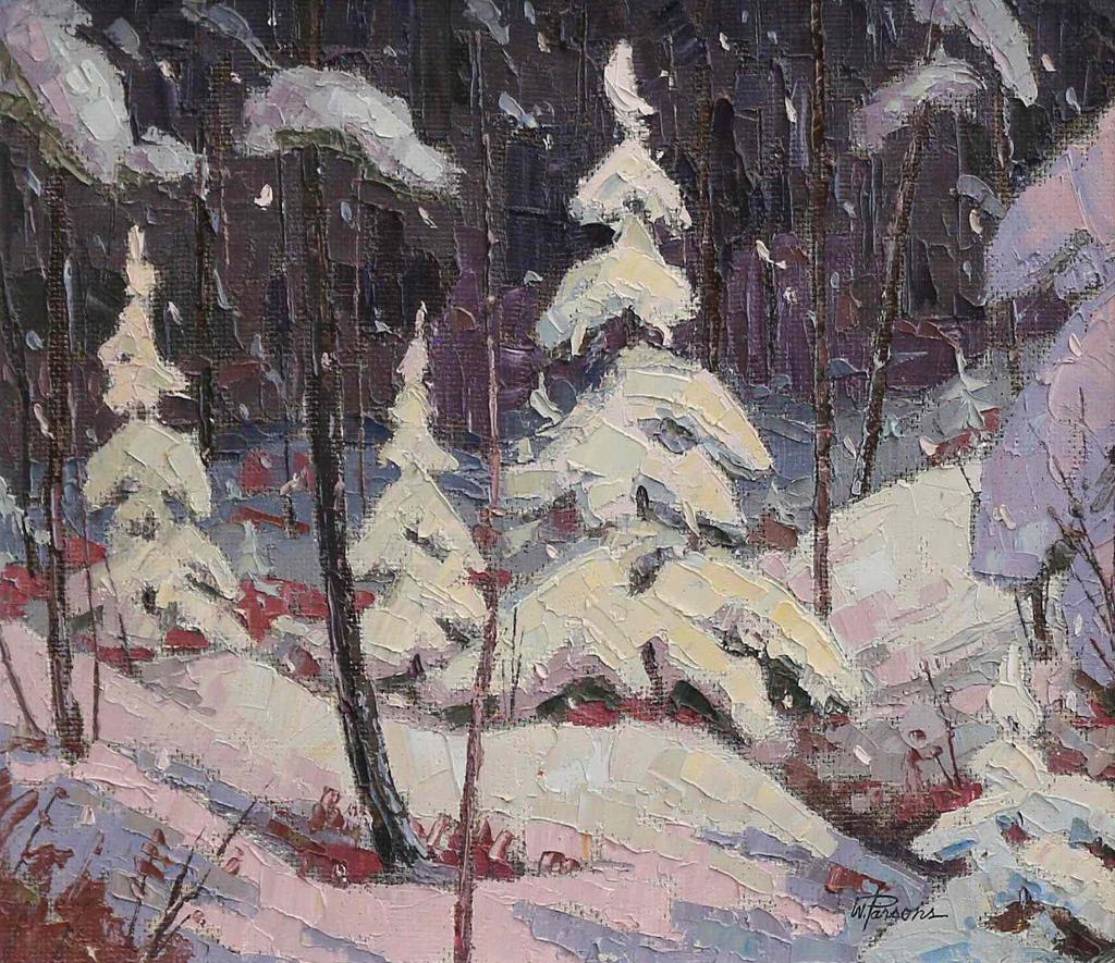 William (Bill) Parsons (1909-1982) - Snow In The Deep Woods
