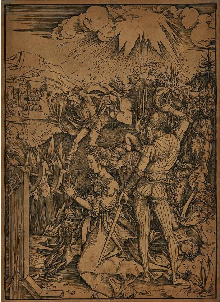 Albrecht Durer (1471-1528) - The Martyrdom Of St. Catherine Of Alexandria, Circa 1497/98 [bartsch, 120; Meder 236]