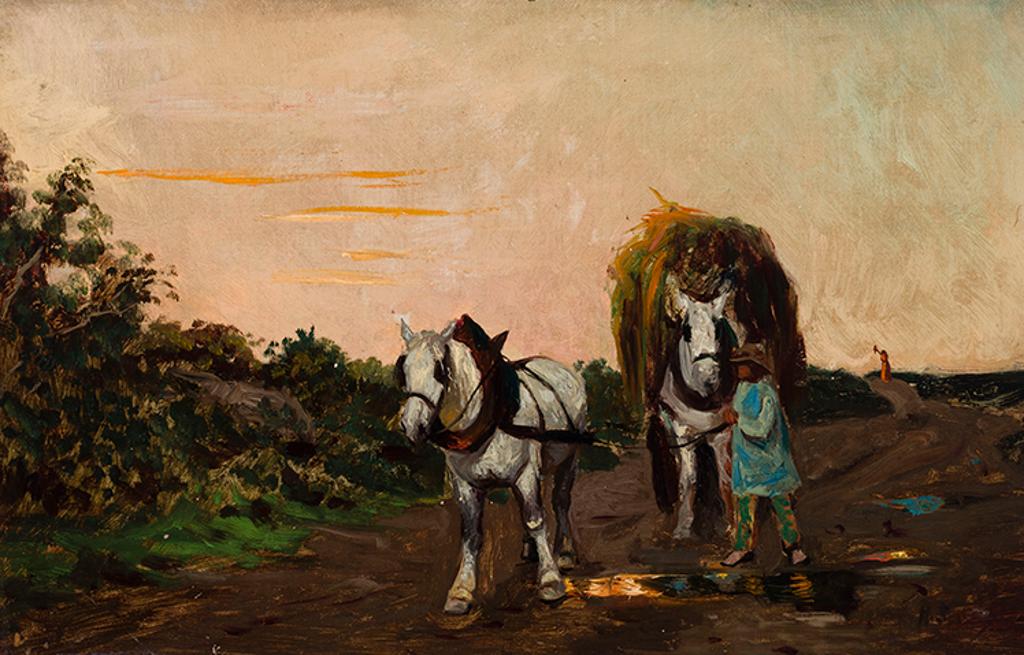 Henry John Sandham (1842-1910) - Hauling Hay