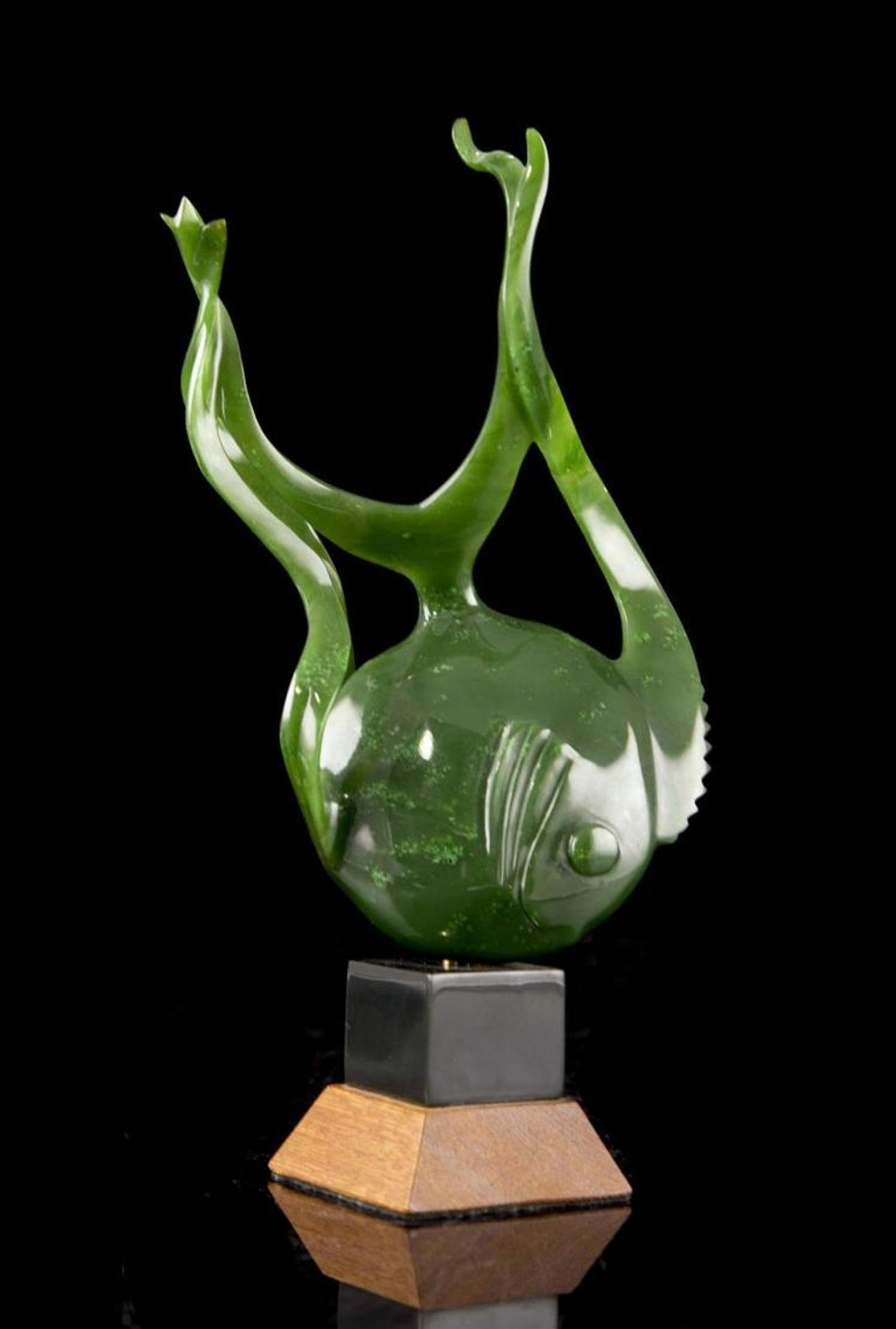 Lyle Sopel (1951) - Jade carving of a fish