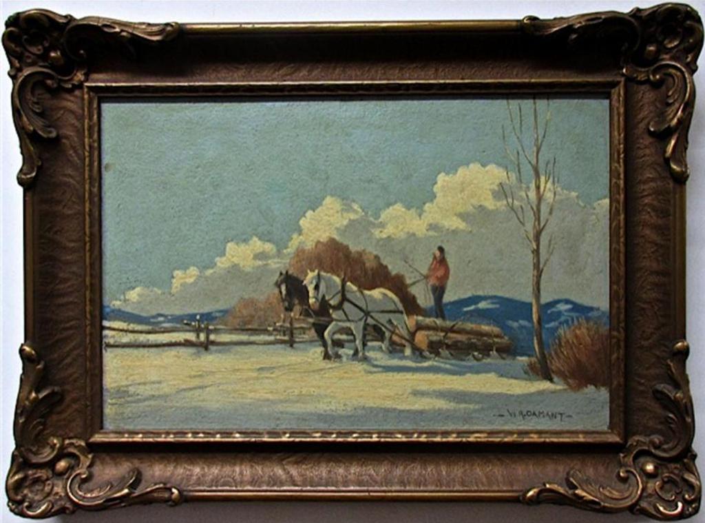 William Robert Damant (1884-1962) - Hauling Logs - Winter