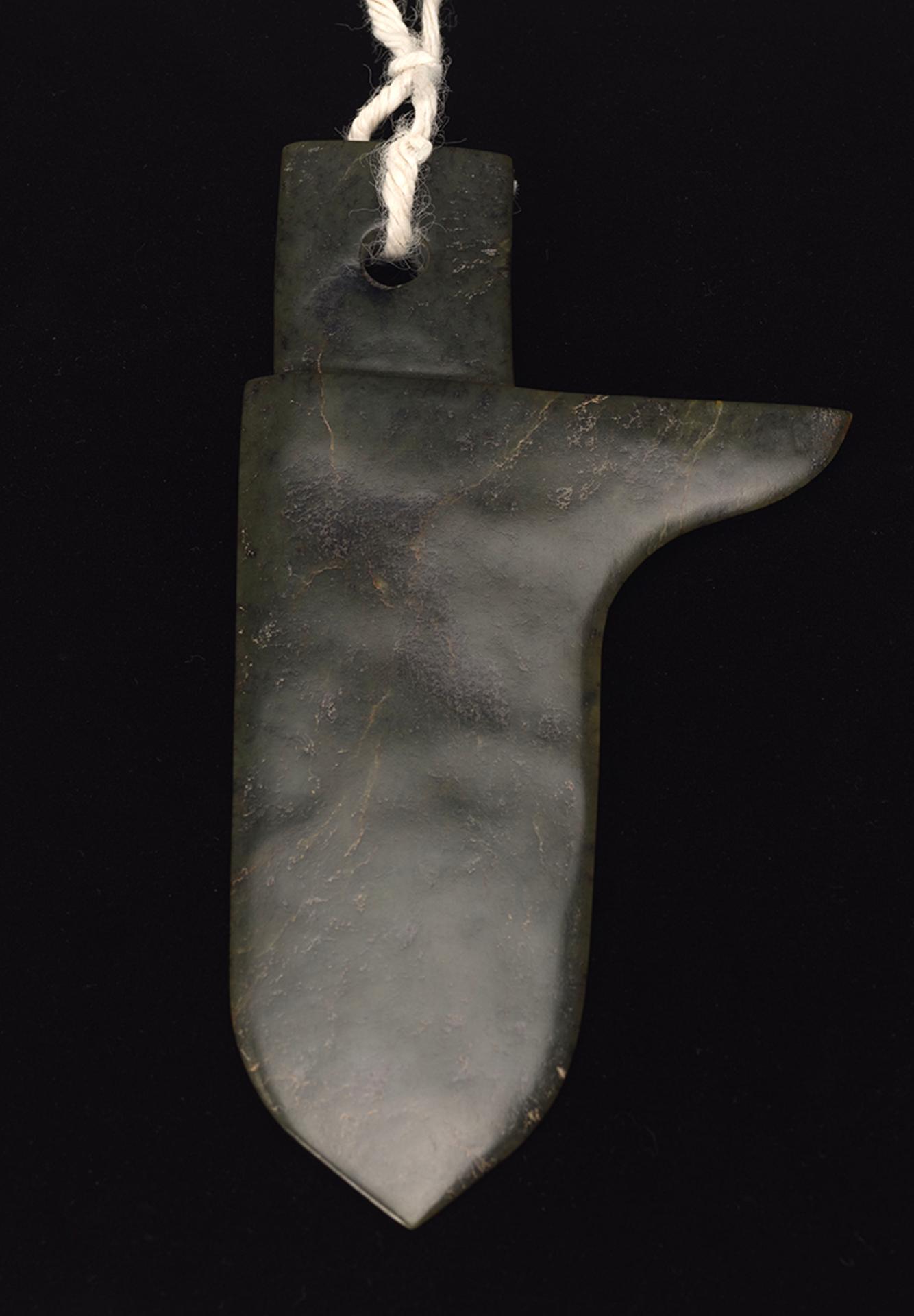 Chinese Art - A Chinese Green Jade Ceremonial Axe Dagger