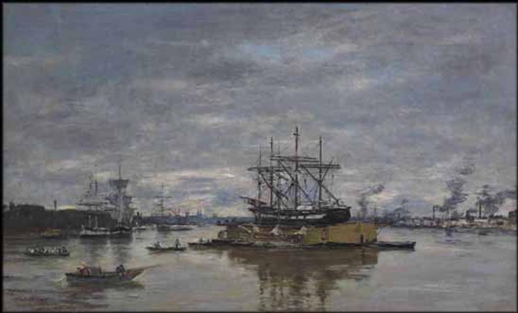 Eugène Louis Boudin (1824-1898) - Bordeaux, Le port