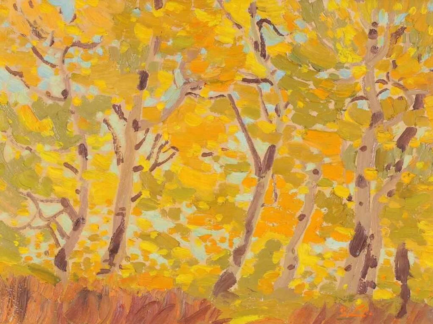 Illingworth Holey (Buck) Kerr (1905-1989) - Aspens, Autumn; 1969