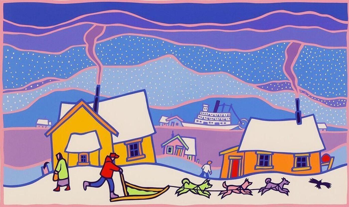 Ted Harrison (1926-2015) - Yukon Visit; 1990