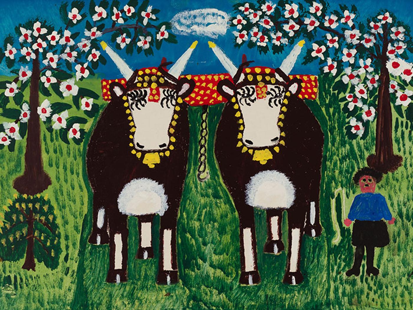 Everett Lewis (1893-1979) - Two Oxen