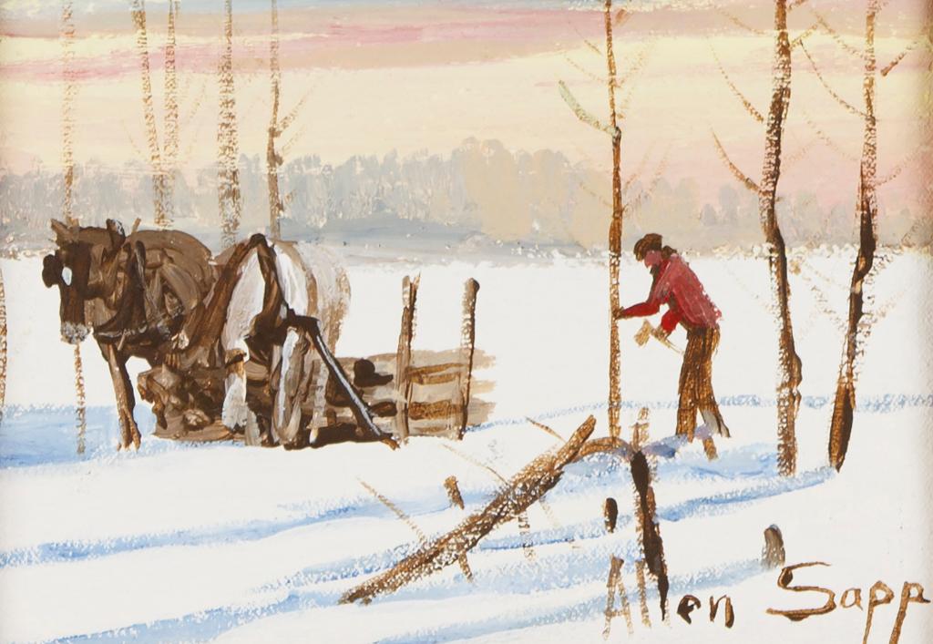 Allen Fredrick Sapp (1929-2015) - Chopping Wood