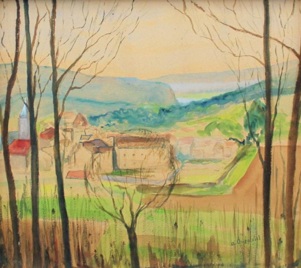 Albert Edouard Chazaviel - Landscape with Houses
