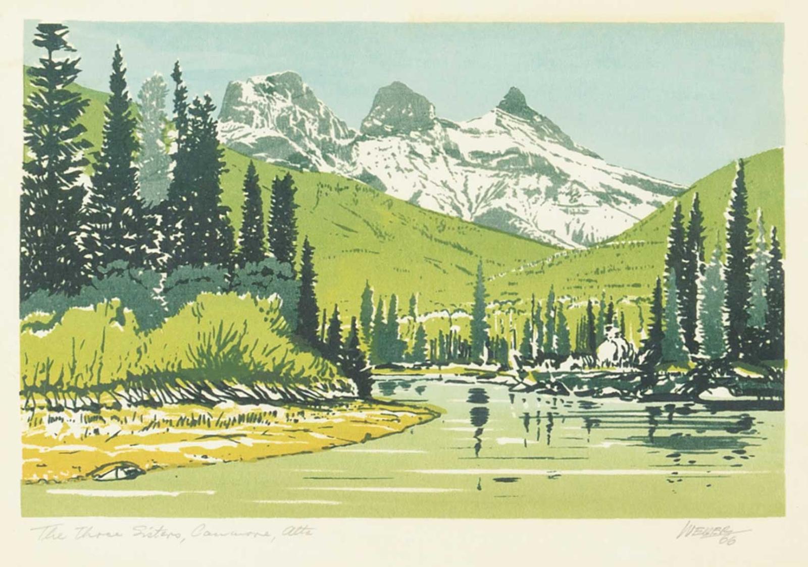 George Weber (1907-2002) - The Three Sisters, Canmore, Alta