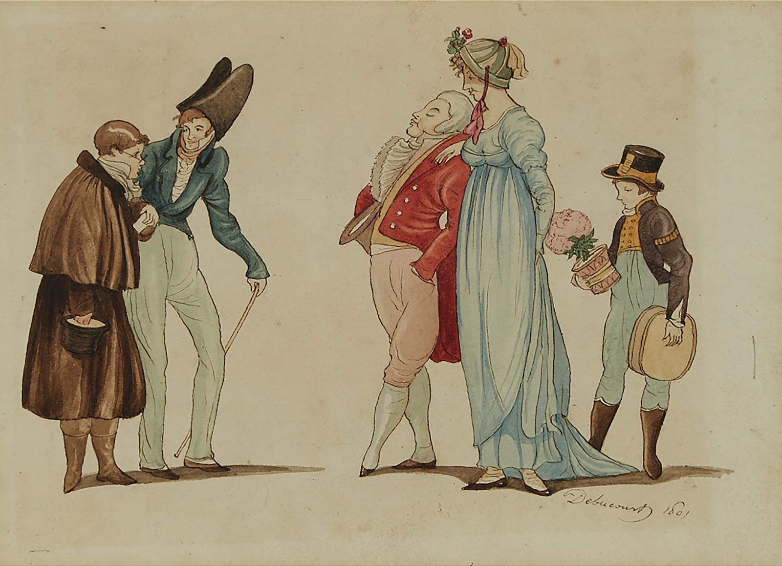Philibert Louis Debucourt (1765-1832) - Caricature Of Fashion, 1801