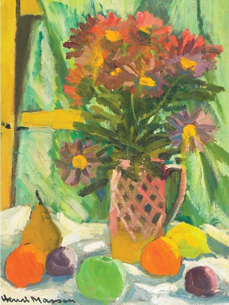 Henri Leopold Masson (1907-1996) - Still Life Of Flowers And Fruit On A Table