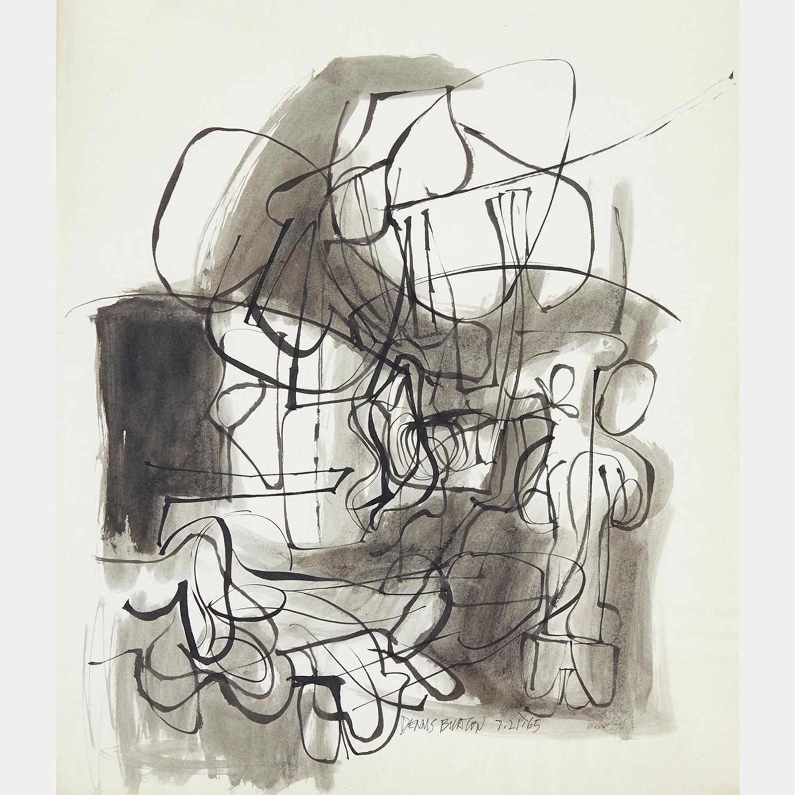 Dennis Eugene Norman Burton (1933-2013) - Untitled - Abstract Composition, 1965