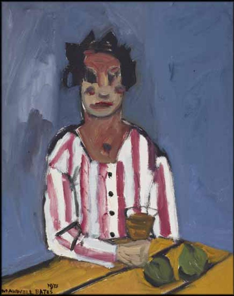 Maxwell Bennett Bates (1906-1980) - Woman in Striped Dress