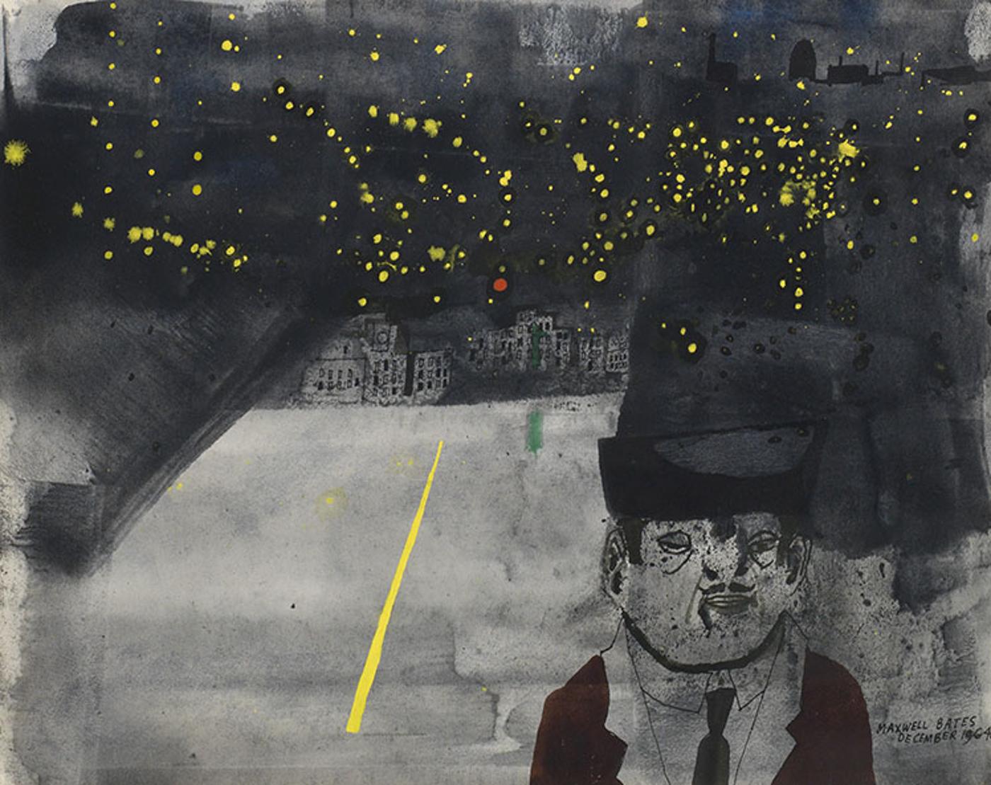 Maxwell Bennett Bates (1906-1980) - City at Night