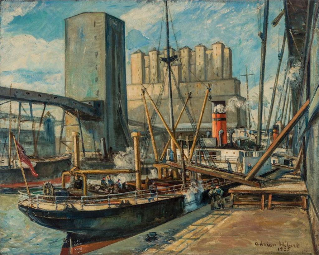 Adrien Hébert (1890-1967) - Montreal Harbour, 1925