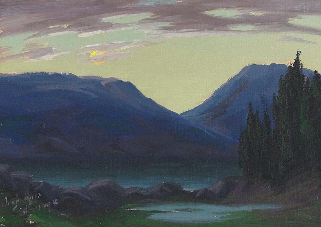 Joseph Archibald Browne (1862-1948) - Sundown At Tadousac, Quebec; The Rising Moon At Tadousac, Quebec