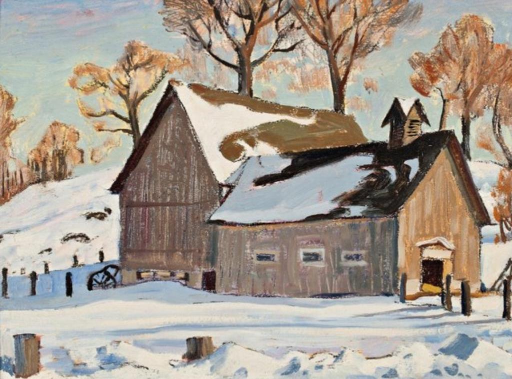 Robert Stewart Hyndman (1915-2009) - Barns at Cantley, Quebec