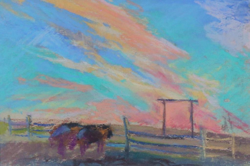 Orestes Nicholas (Rick) Grandmaison (1932-1985) - Horses At The Gate