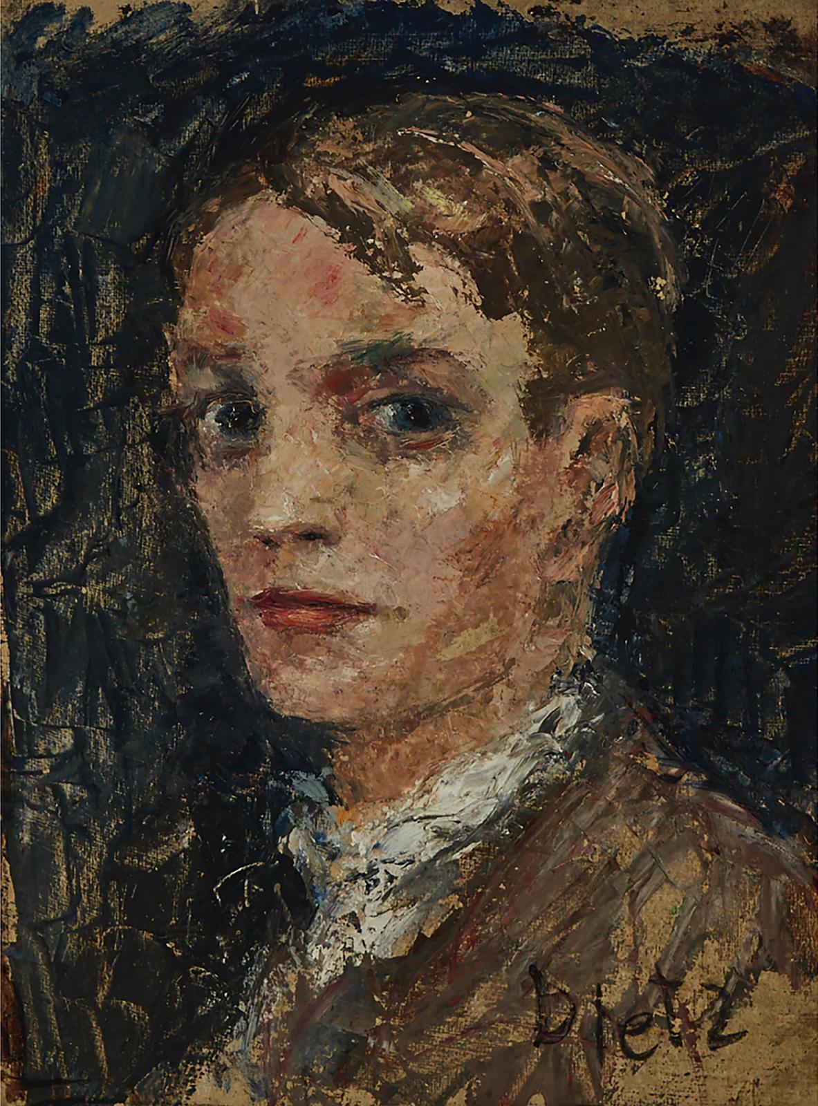 Dietz Edzard (1893-1963) - Auto Portrait (Self-Portrait), 1915