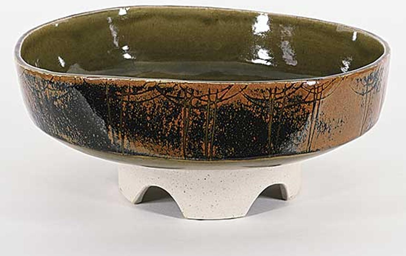 Luke Orton Lindoe (1913-1998) - Untitled - Elevated Forest Bowl