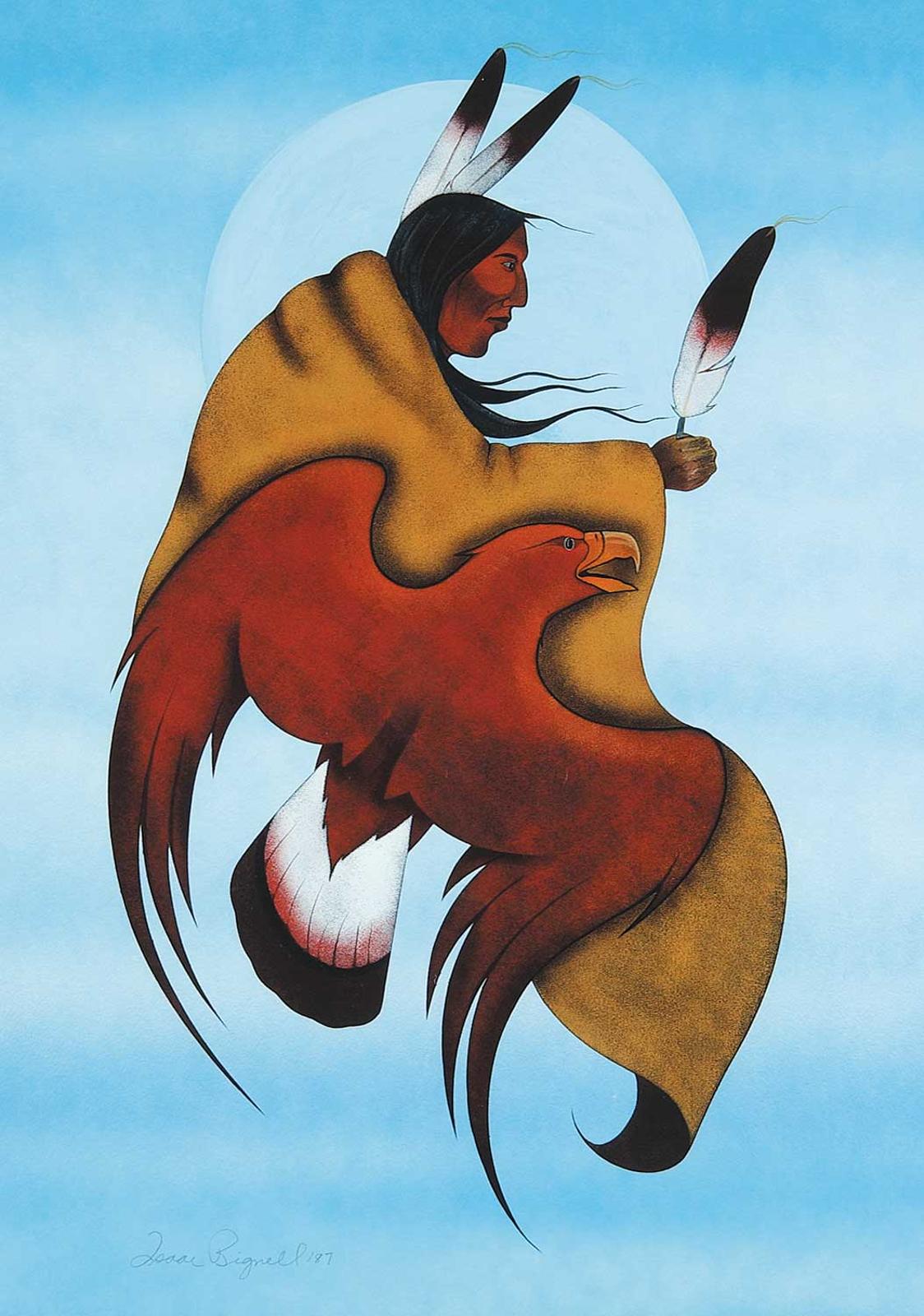 Isaac Bignell (1960-1995) - Untitled - Chief and Eagle