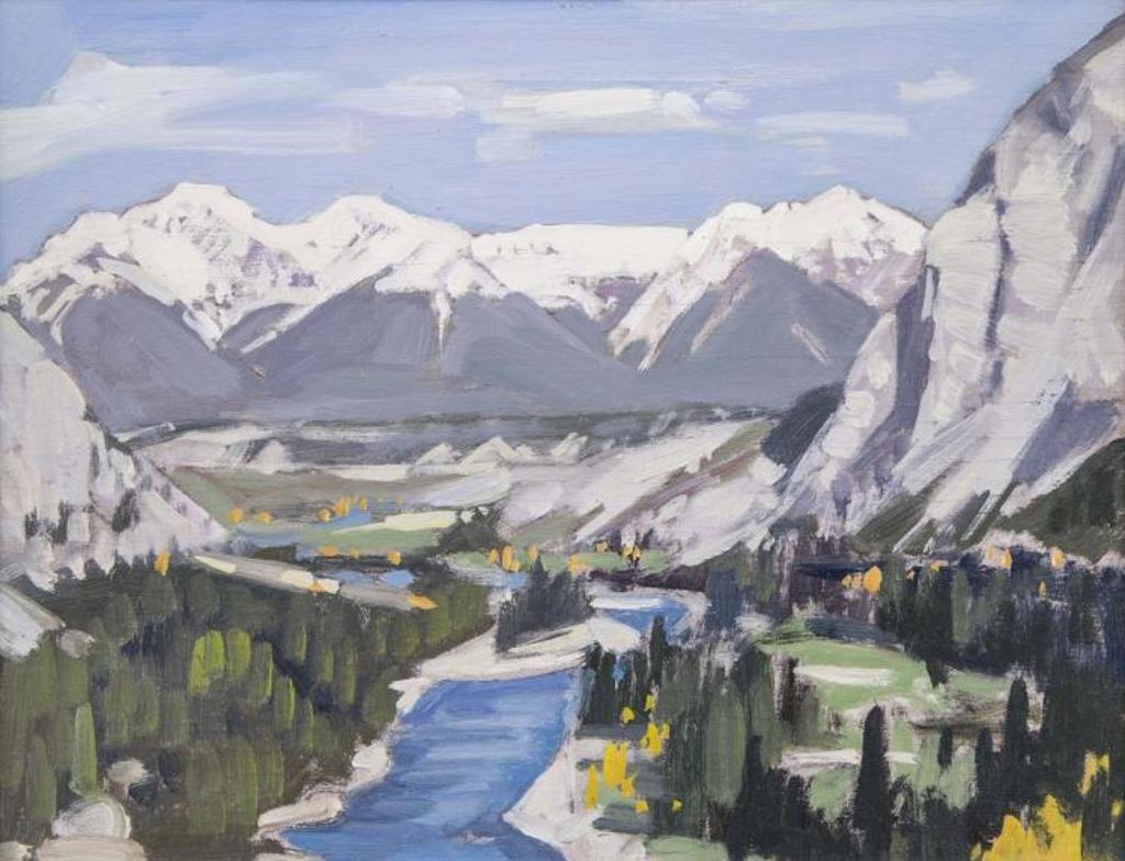 Peter Maxwell Ewart (1918-2001) - Bow River Valley from the Banff Springs Hotel