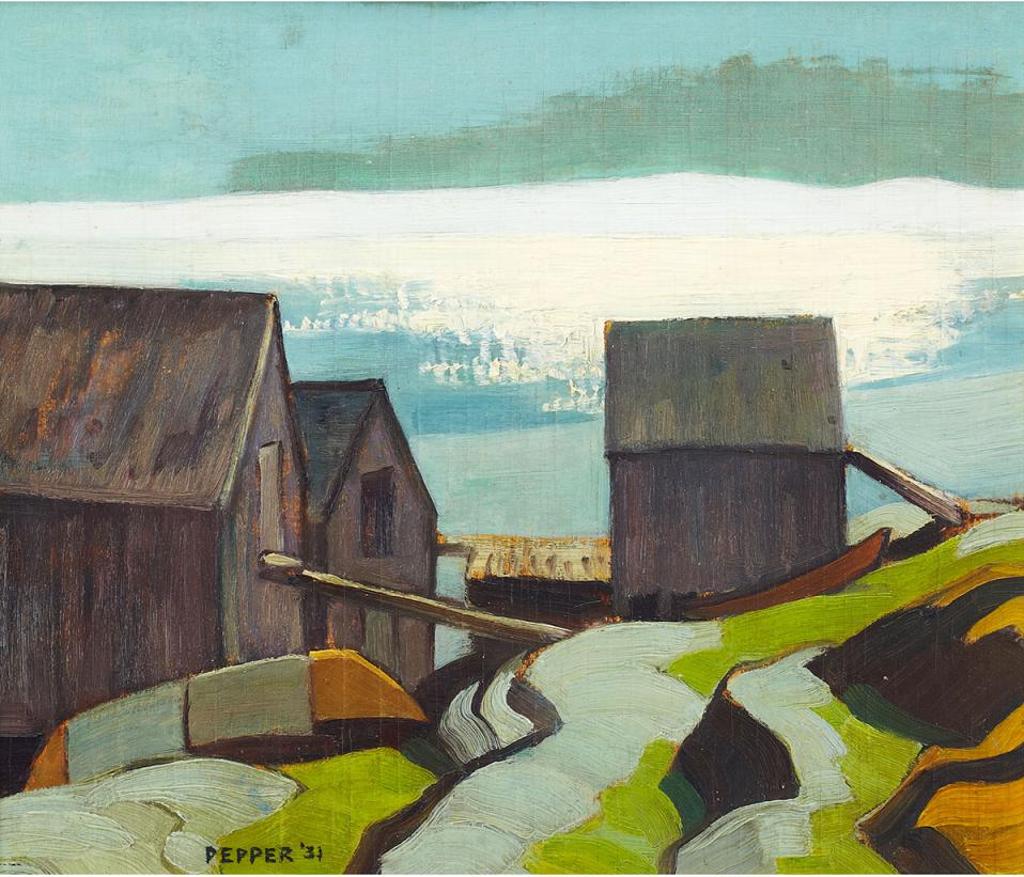 George Douglas Pepper (1903-1962) - Fish Houses, Blue Rocks