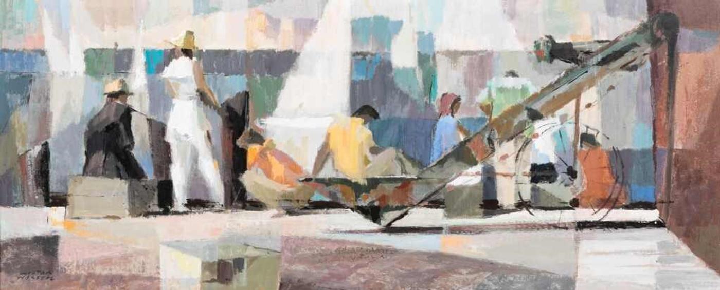 Hilton MacDonald Hassell (1910-1980) - Sunday Fishermen