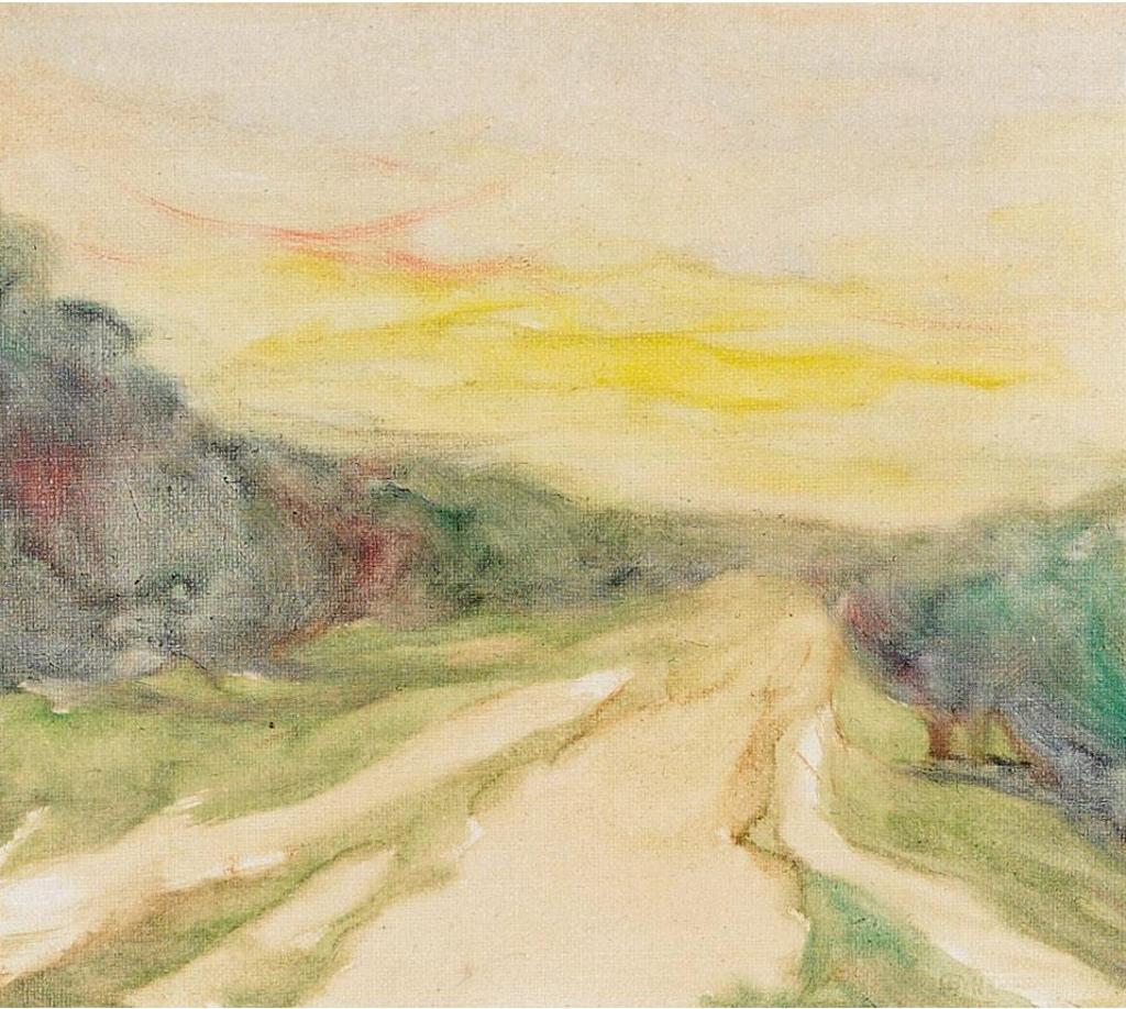 Charles-Ernest de Belle (1873-1939) - Path At Sunset