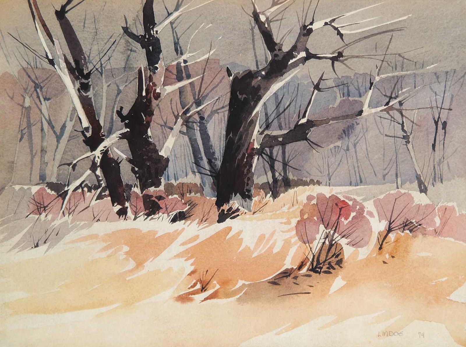 Luke Orton Lindoe (1913-1998) - Cottonwoods, Spring