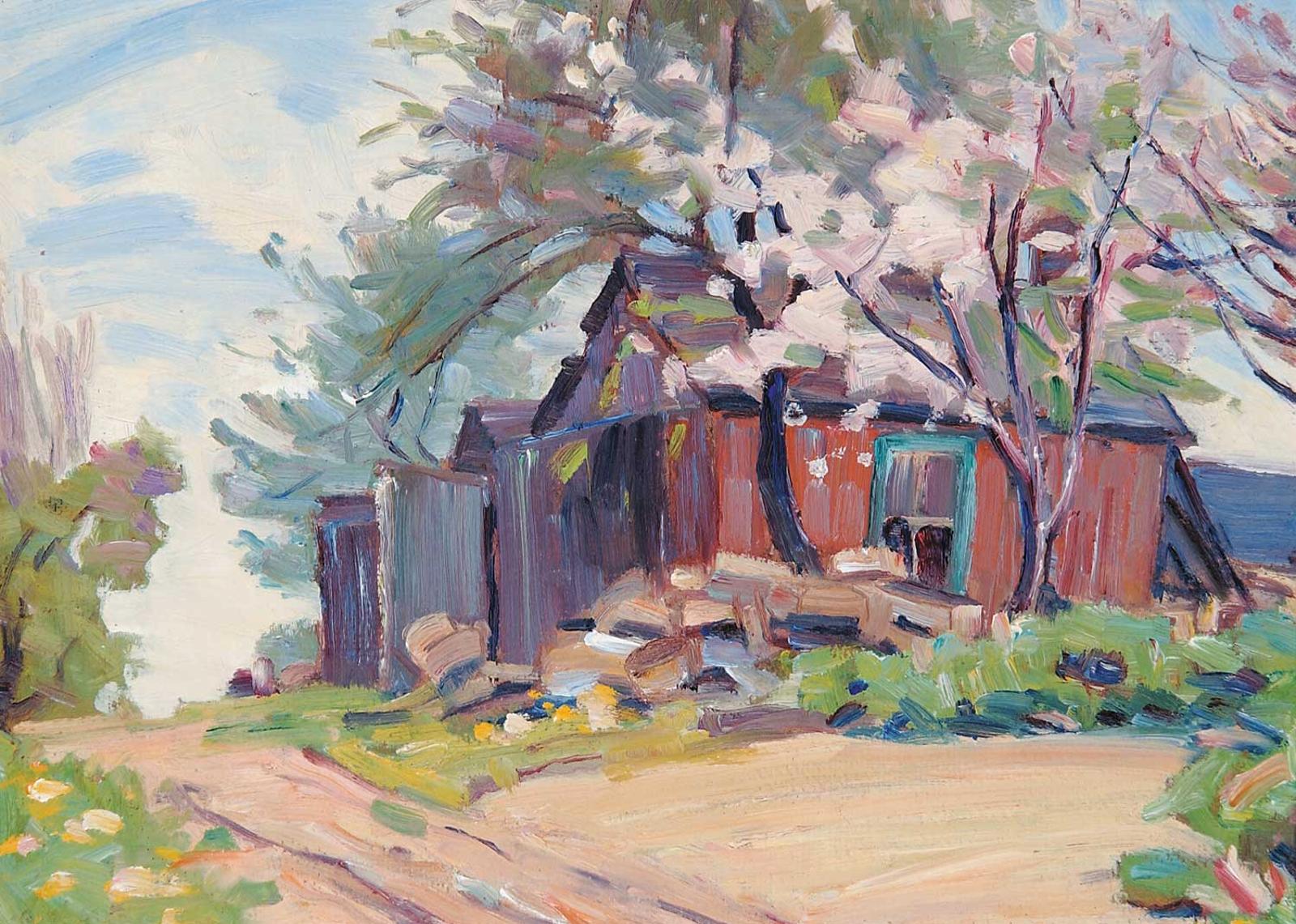 Bernice Fenwick Martin (1902-1999) - This Olde House in Cherry Blossom Time