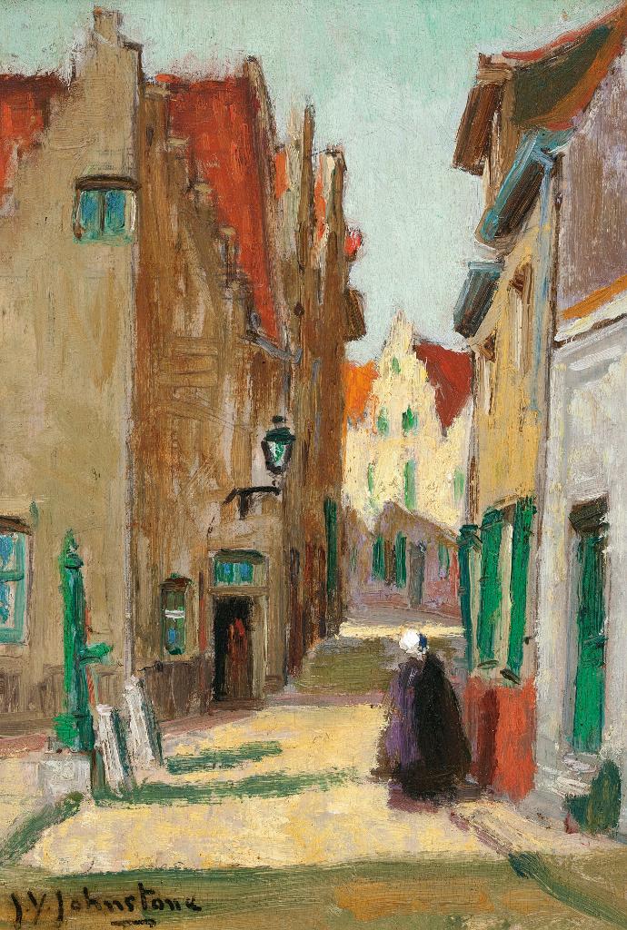 John Young Johnstone (1887-1930) - Rue Des Potters, Bruges, Belgium