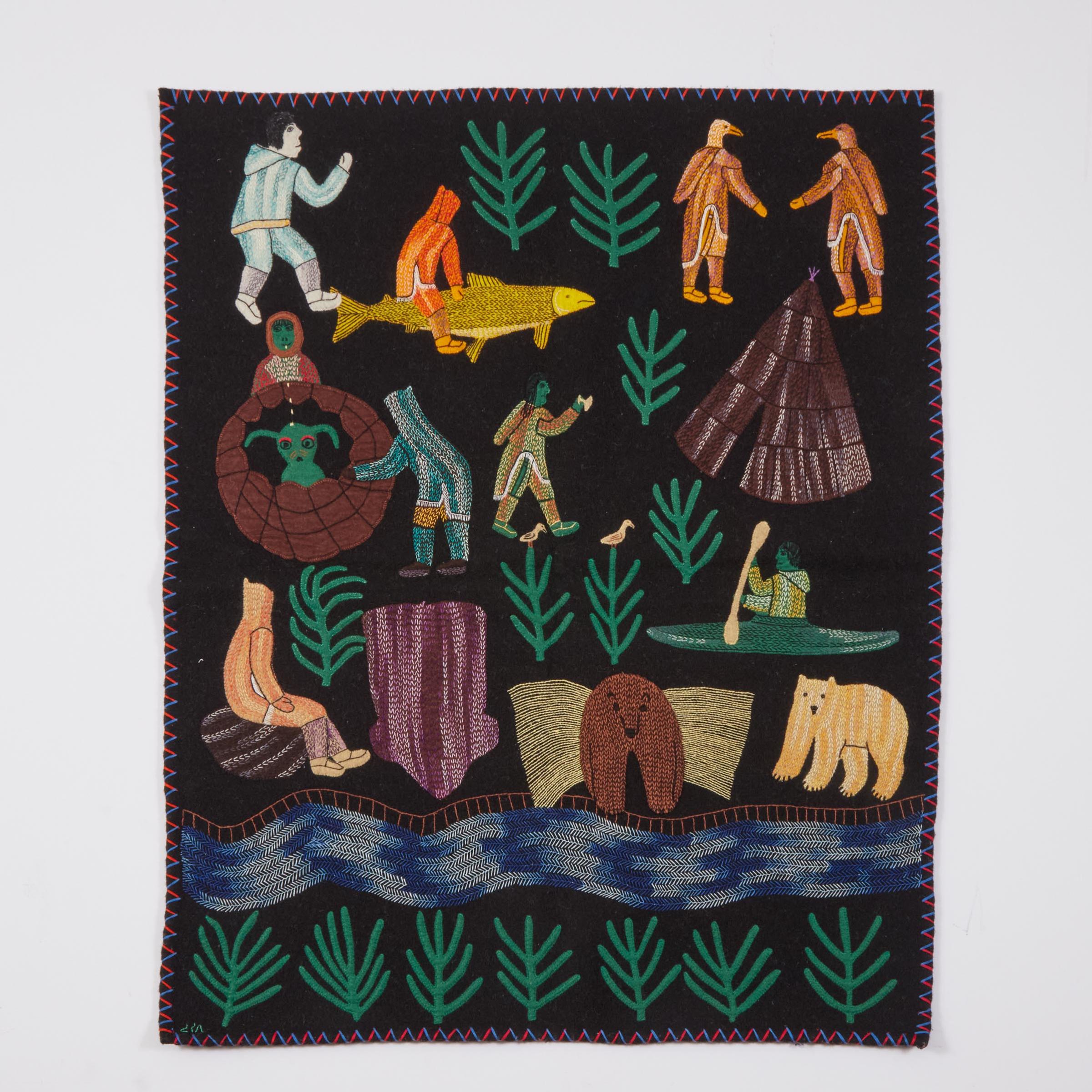 Mary Yuusipik Singaqti (1936-2017) - Untitled (Spirits On The Land)