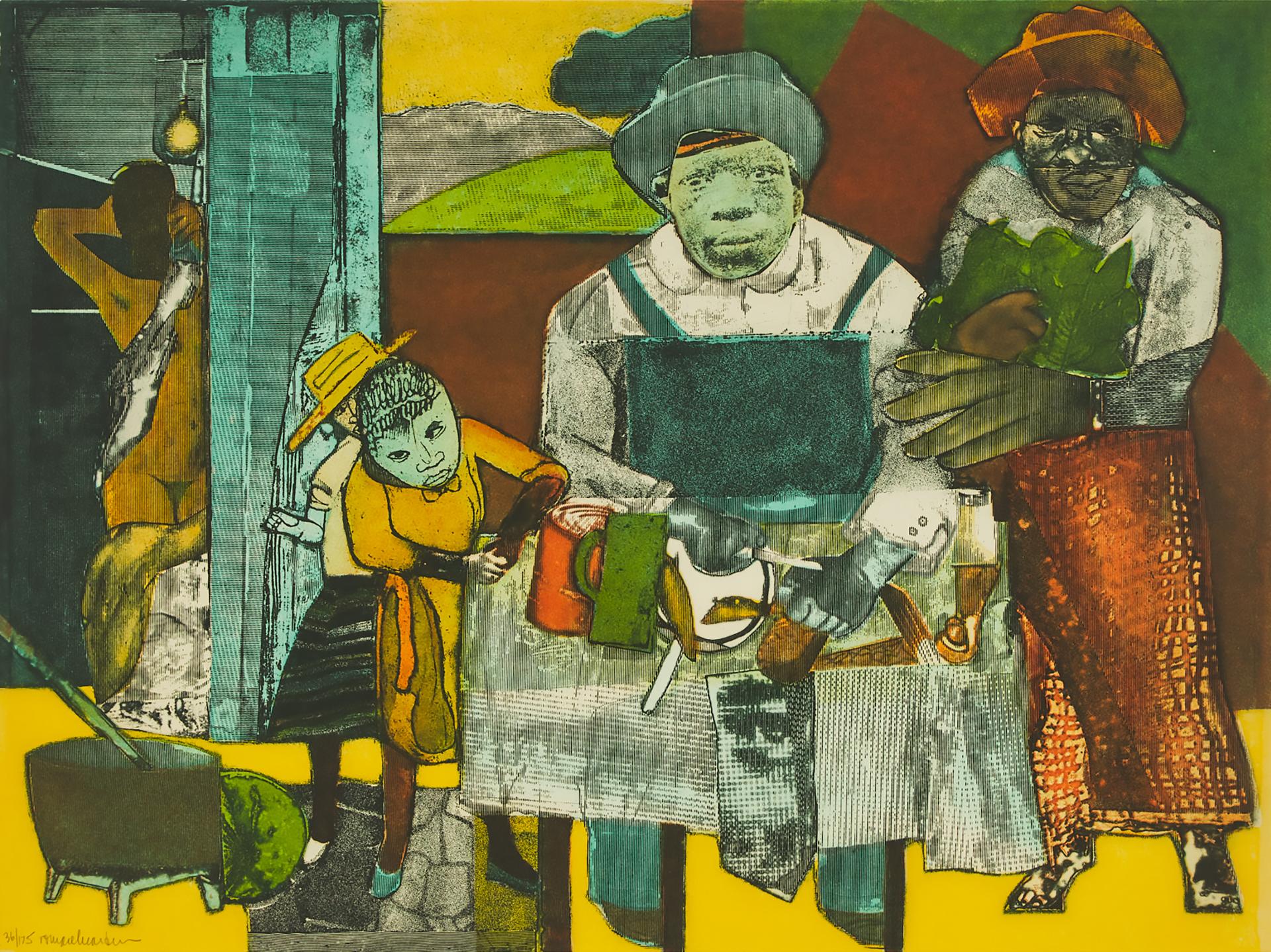 Romare Howard Bearden (1911-1988) - The Family (From 