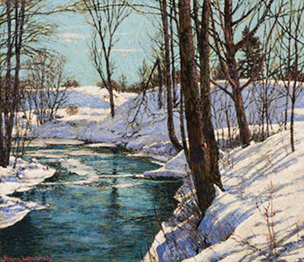 Frank (Franz) Hans Johnston (1888-1949) - Winter Sun On the Wye