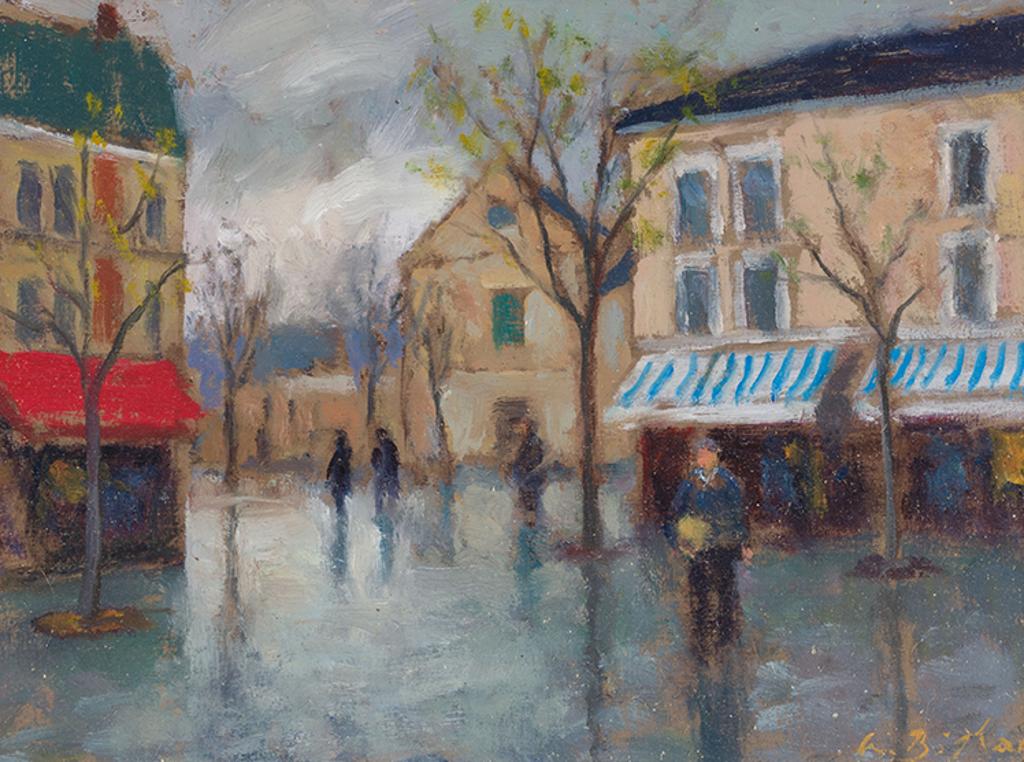 Antoine Bittar (1957) - Drizzle in Montmartre, Paris