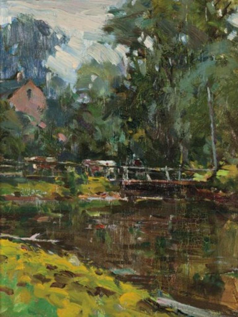 Elizabeth Mcgillivray Strachan Knowles (1866-1928) - Crossing the Mill Pond