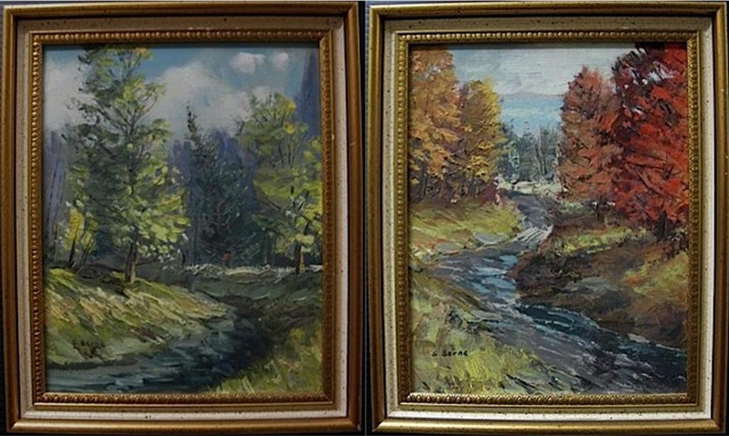 Sydney Martin Berne (1921-2013) - Mont Tremblant Park, P.Q.; St. Hillare River, P.Q