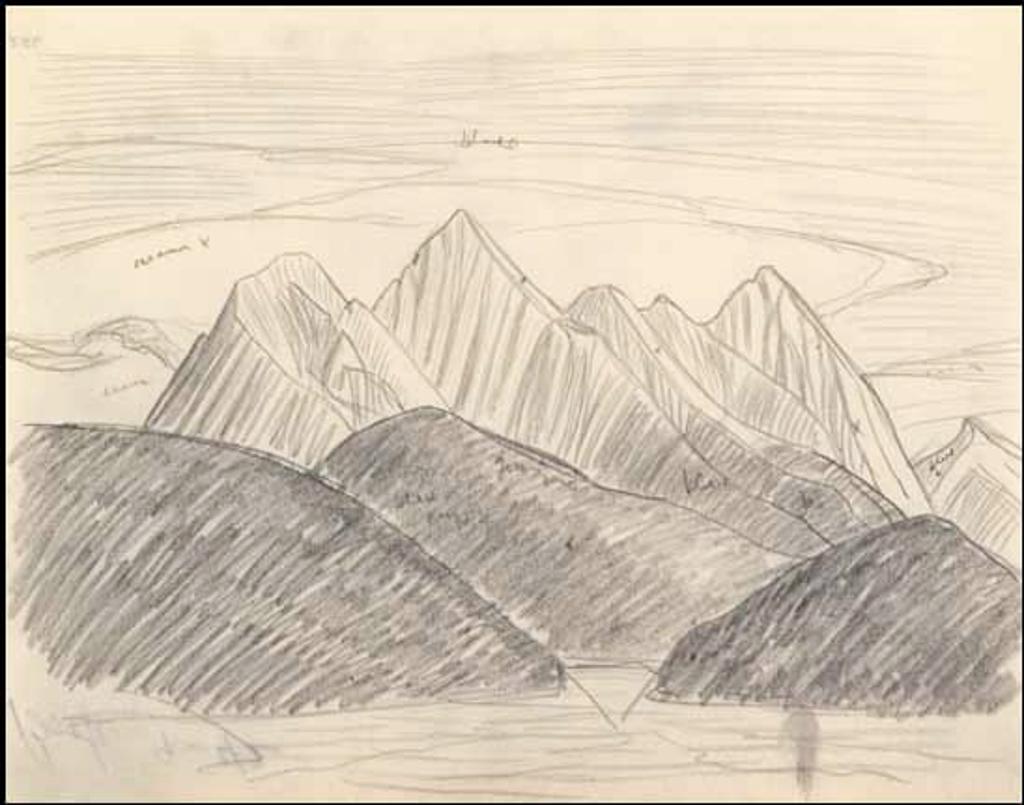 Lawren Stewart Harris (1885-1970) - Rocky Mountain Drawing 9 - 42