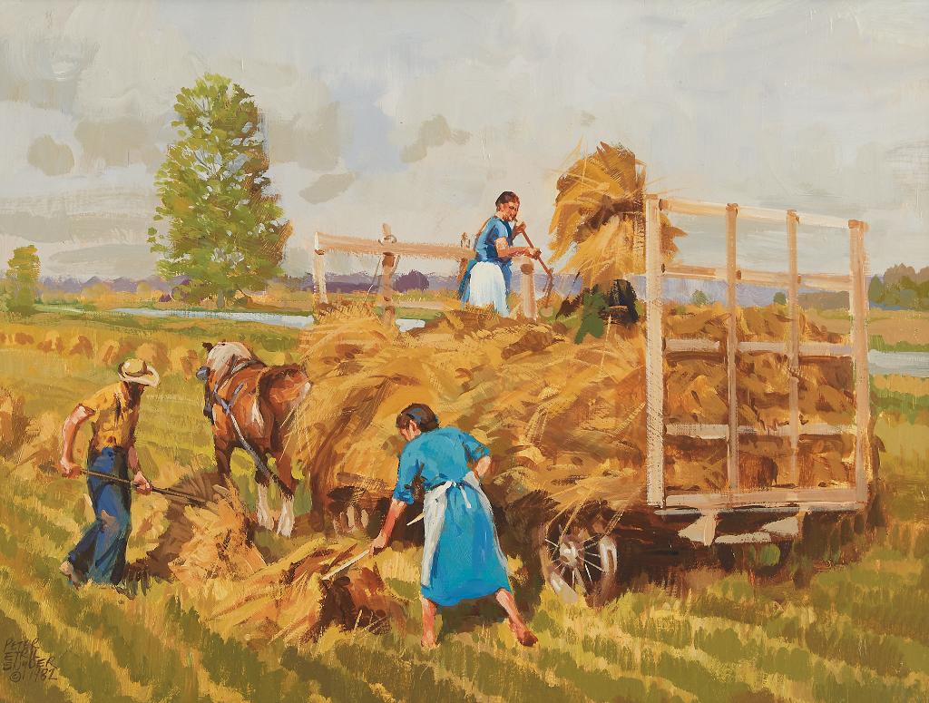 Peter Etril Snyder (1944-2017) - Amish Family at Harvest