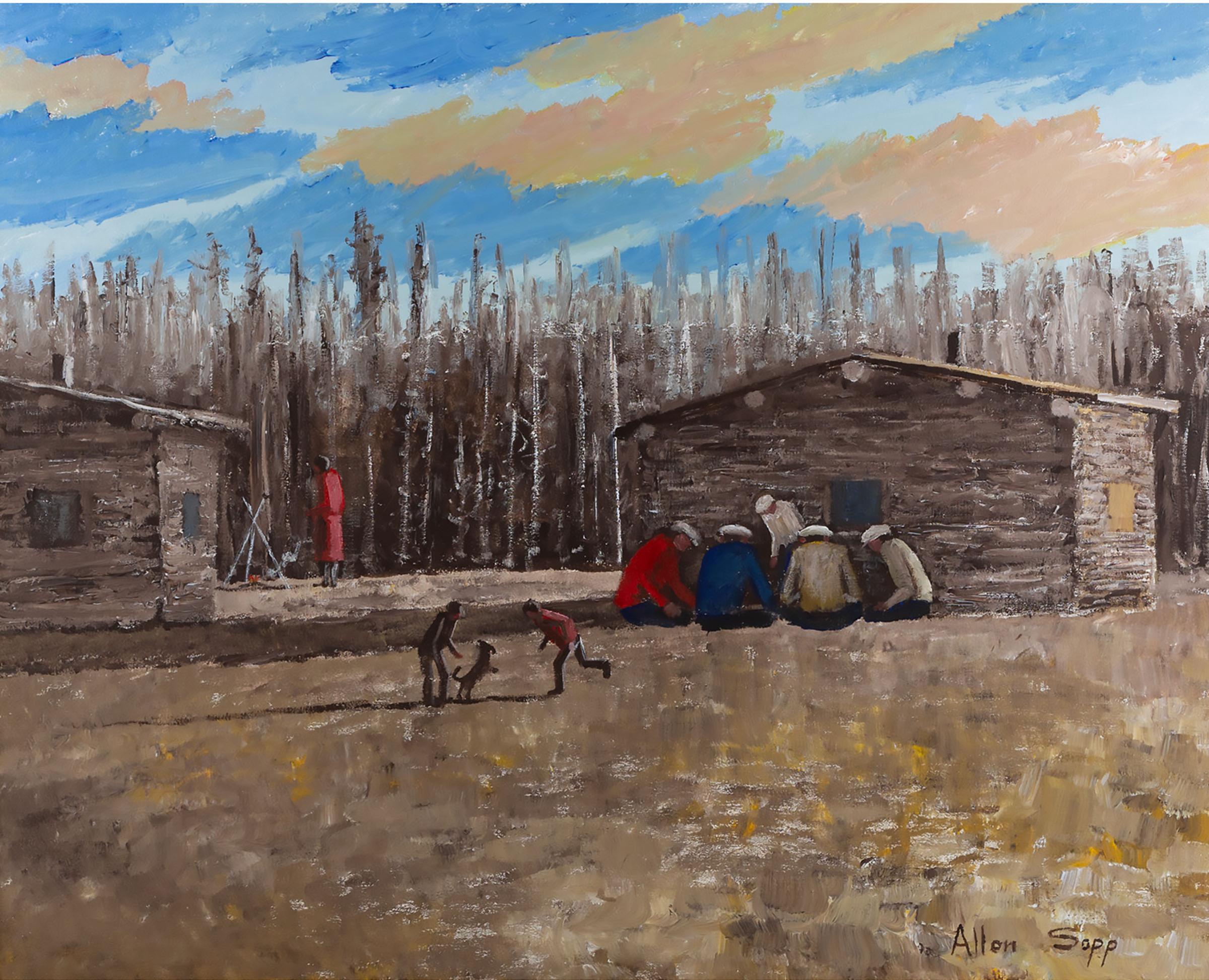 Allen Fredrick Sapp (1929-2015) - The Men Gathered Behind The House