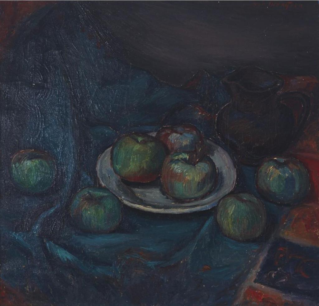 Jan Van Herwijnen (1889-1965) - Still Life With Apples And A Jug