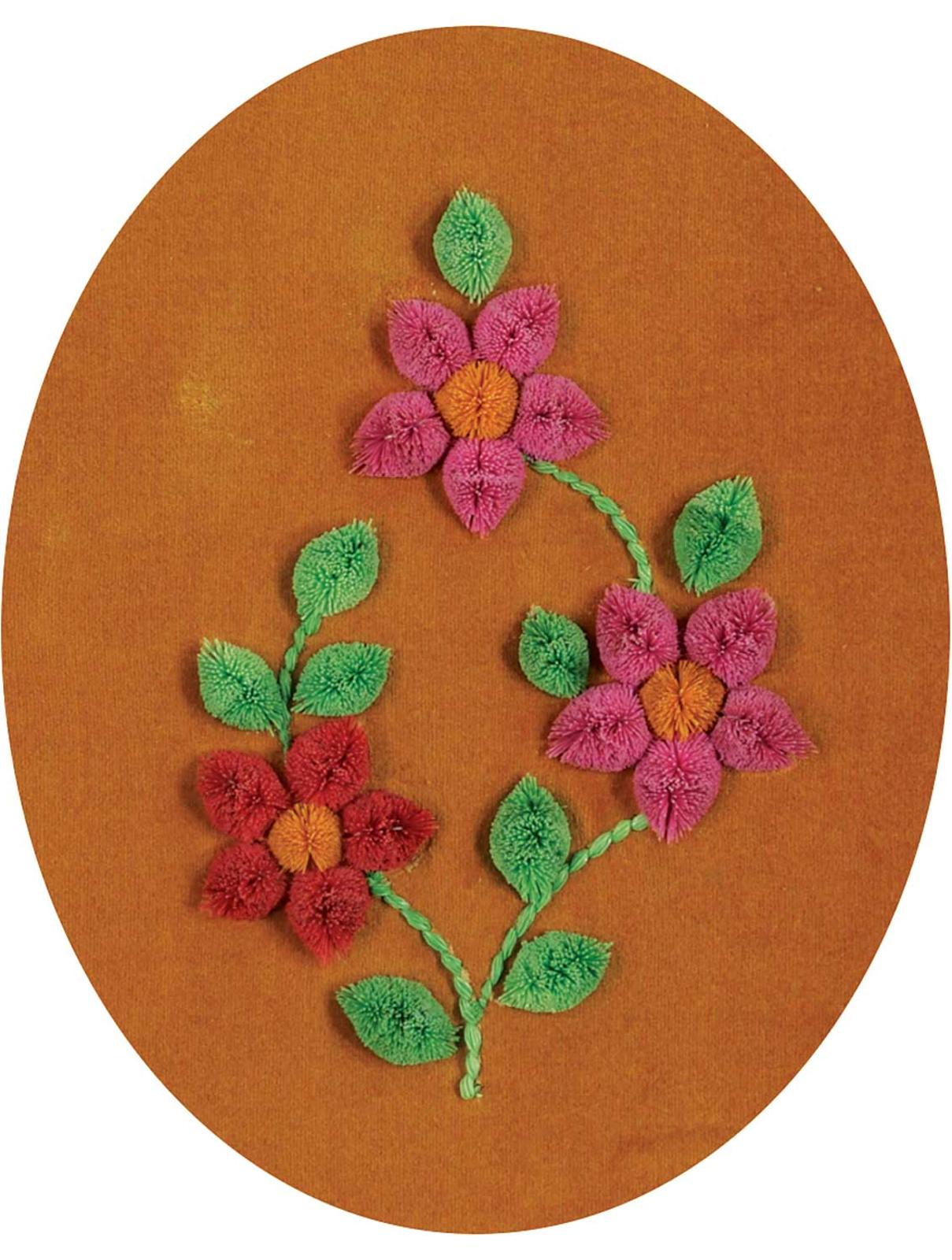 First Nations Basket School - Untitled - Pink Flowers